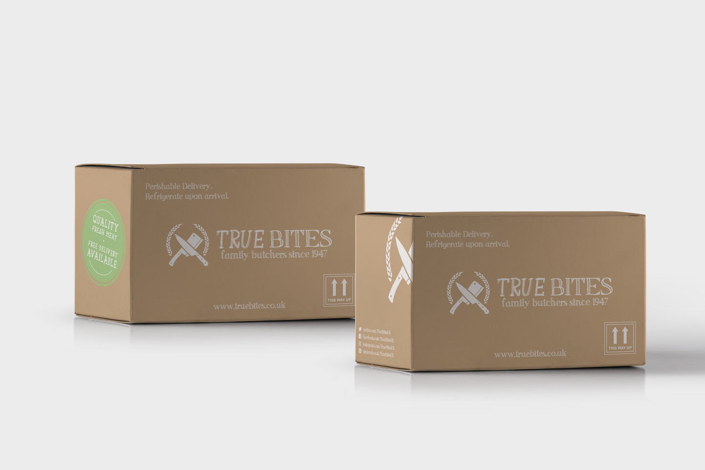 meat box delivery box mock up